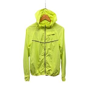 Atmosphere Workout Jacket Women's Size 10 Yellow Hooded Windbreaker Running